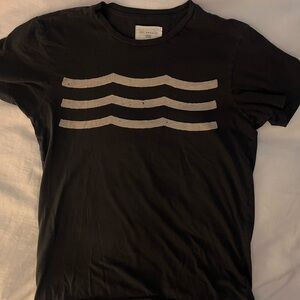 Sol Angeles Gray Tee with White Wave Design